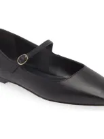 Nordstrom Mary Jane Flat In Black