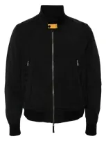 Parajumpers Logo-patch Bomber Jacket In Black