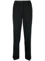 P.a.r.o.s.h . Mid-rise Tailored Straight Trousers In Black