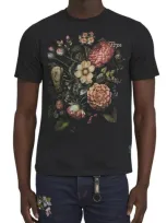 Prps Alba Floral Cotton Graphic T-shirt In Black