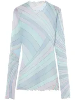 Pucci Iride-print Top In Pink