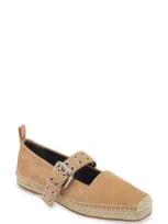 Rag & Bone Tan Anteros Espadrilles In Oak Brown Suede