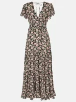 Rixo London Delicia Floral Maxi Dress In Multicoloured