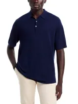 Vineyard Vines Solid Merino Wool Polo In Blue